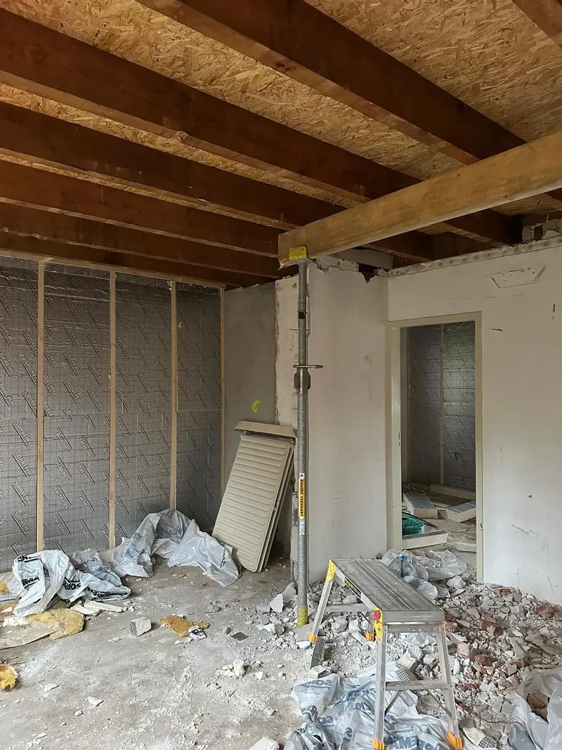 Woning gestript tijdens een totaalrenovatie